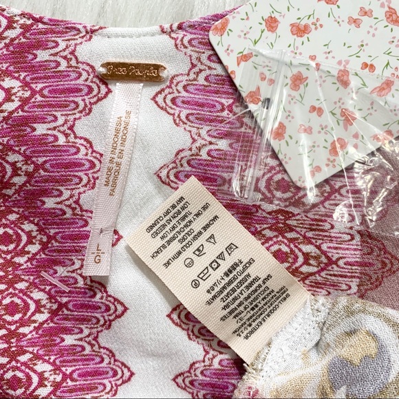 SOLD-NWT Free People Tie Sleeve Kimono Blouse - Picture 6 of 7